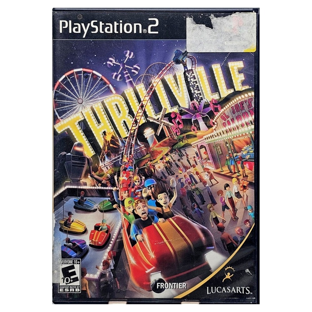 Thrillville PlayStation 2 PS2 Game LucasArts Theme Park Simulation Good Video
